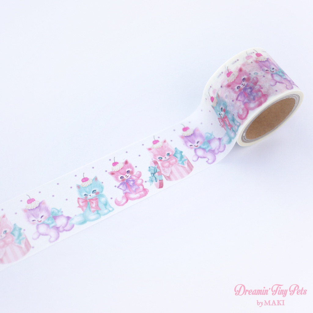 Cerise × Dreamin' Tiny Pets マスキングテープ "Sweet Dream Kitten"
