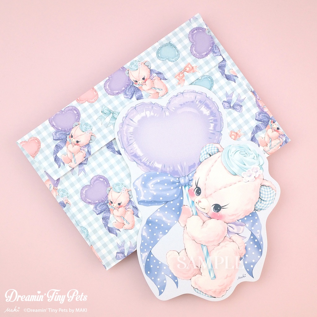 メッセージカード / Lavender Balloon Bear