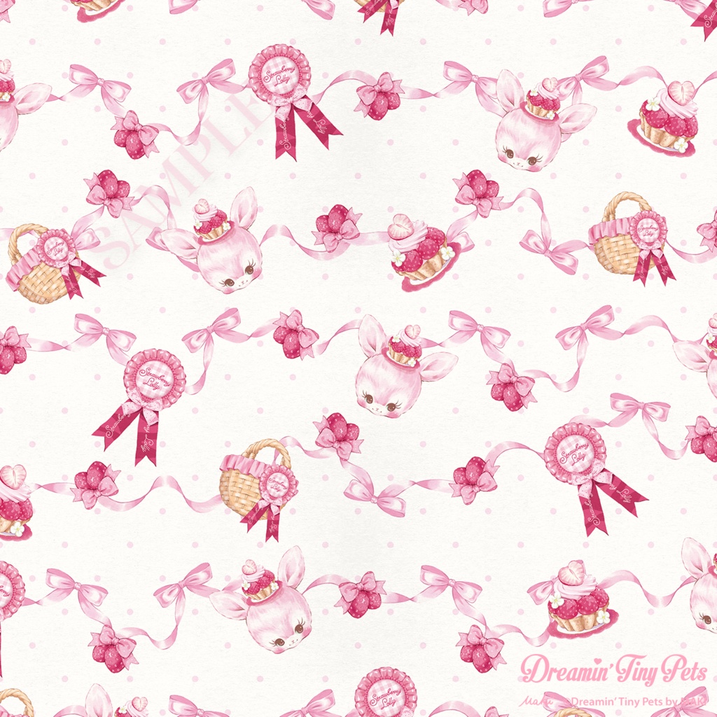 ラッピングペーパー / Strawberry Lolly -Tarte-