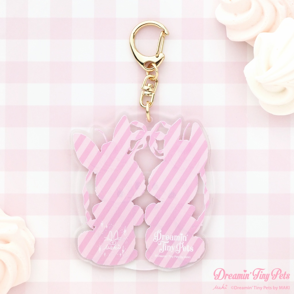 アクリルキーホルダー / Fortune Twin Bunnies