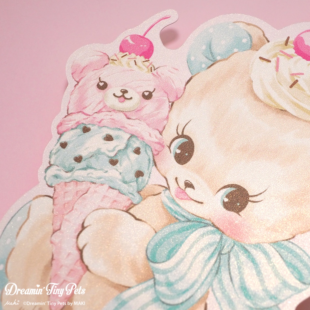 メッセージカード / Ice cream Mint Bear