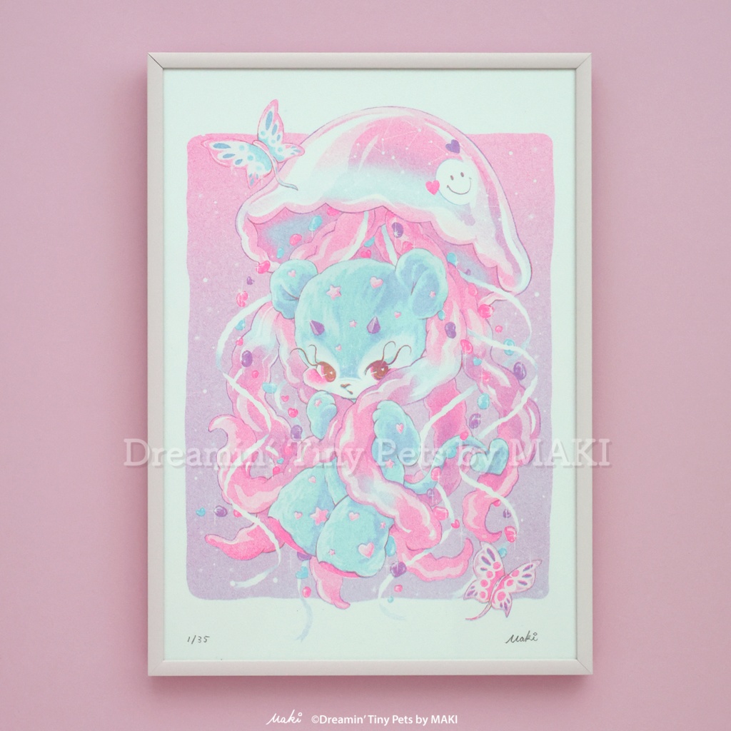 額装 A4 リソグラフ / Galaxy Jerry