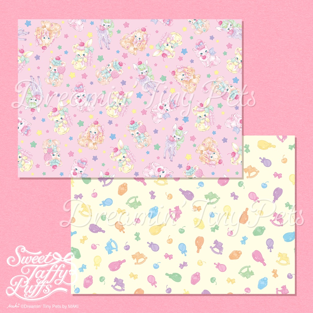 A4デザインペーパー / Sweet Taffy Puffs