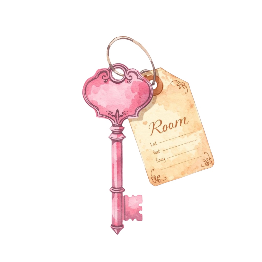 水彩タッチの旅する女の子クリップアート|ピンクで可愛い旅行テーマ11点セット|PNG背景透過