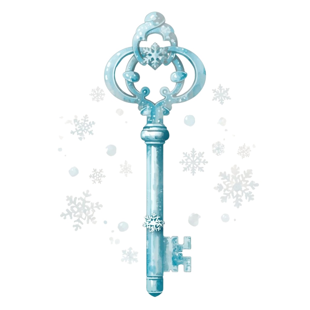 アンティーク冬素材*水彩雪モチーフ15点(背景透過PNG)