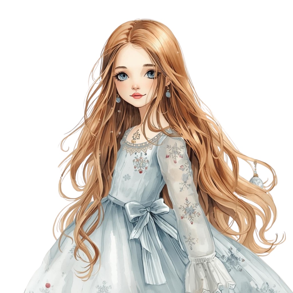 アンティーク冬素材*水彩雪モチーフ15点(背景透過PNG)