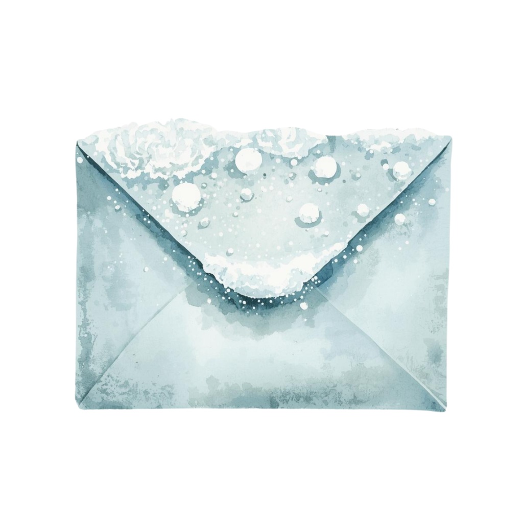 アンティーク冬素材*水彩雪モチーフ15点(背景透過PNG)