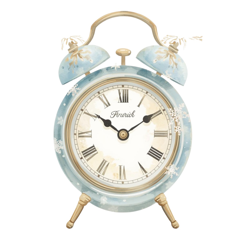 アンティーク冬素材*水彩雪モチーフ15点(背景透過PNG)