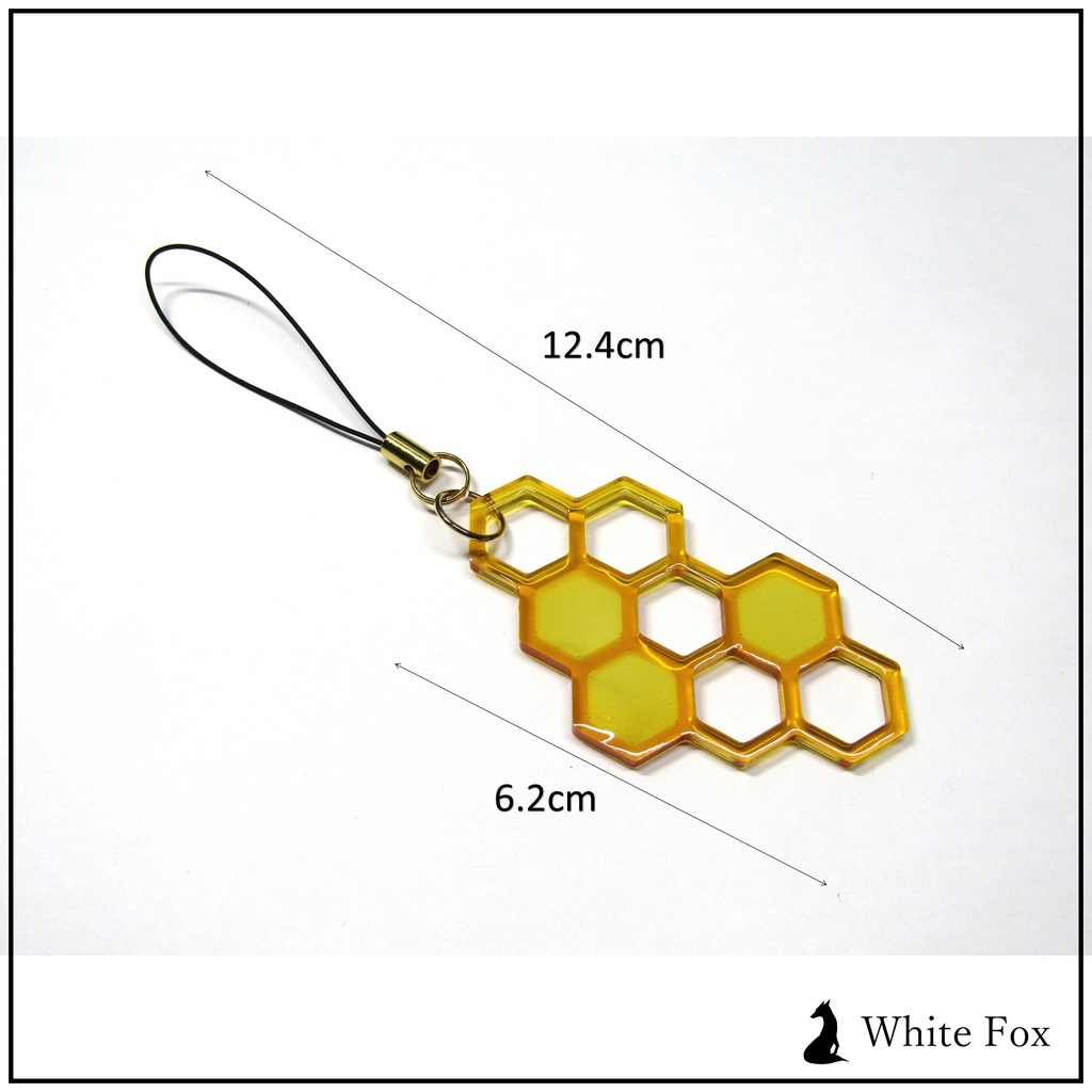 ハニカムストラップ(UVレジン)