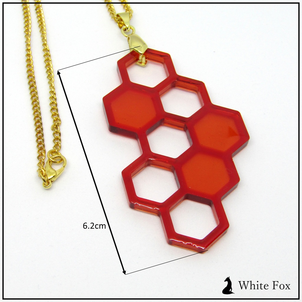 ハニカムネックレス(UVレジン)