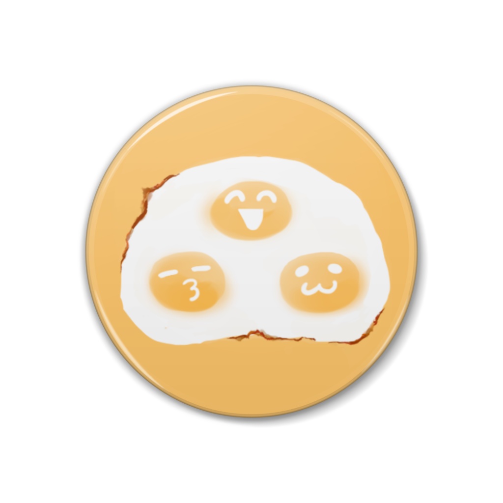 目玉焼き三兄弟の缶バッジ