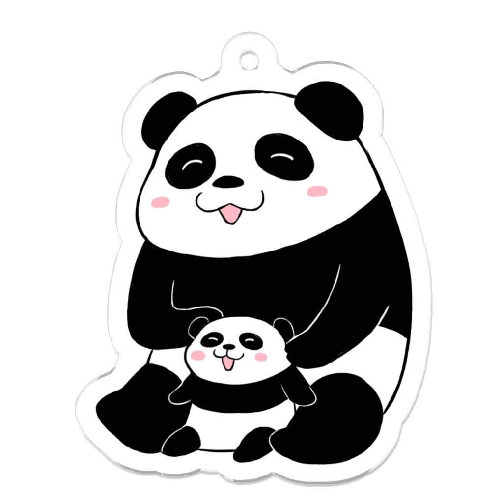 パンダのアクリルキーホルダー