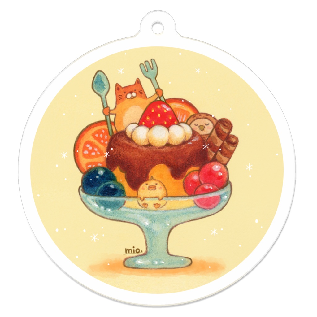 わくわくプリンのアクリルキーホルダー