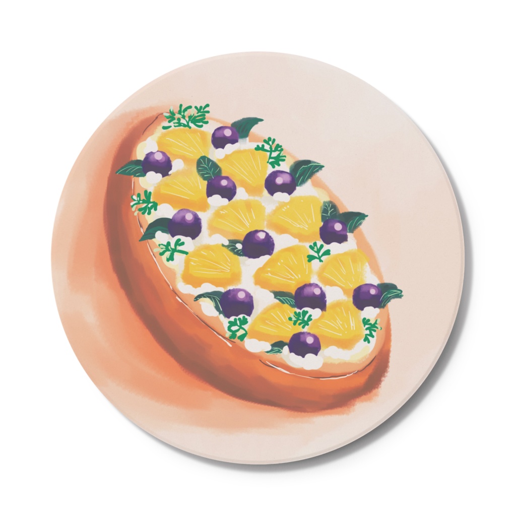 フルーツパンのコースター