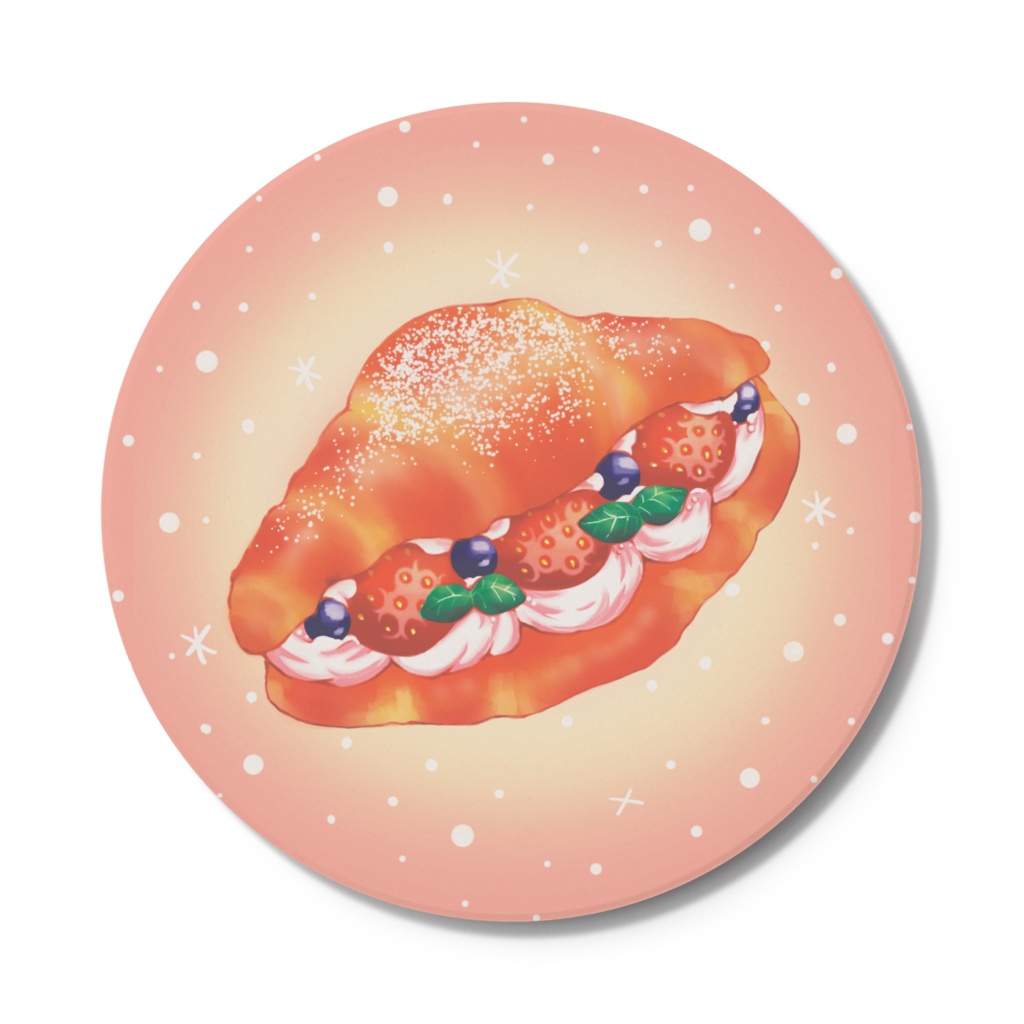 クロワッサン苺サンドのコースター