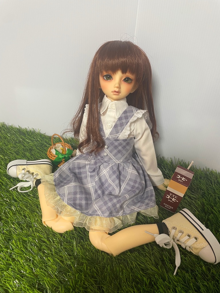 チェックジャンパースカート♡