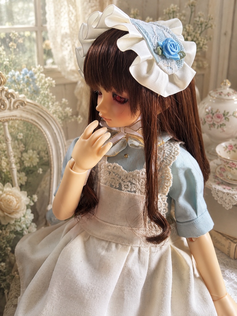 【1/4ドール服】ティータイムのお嬢様 ☕️～花咲く午後～ (🩷Pink・🩵MINT)
