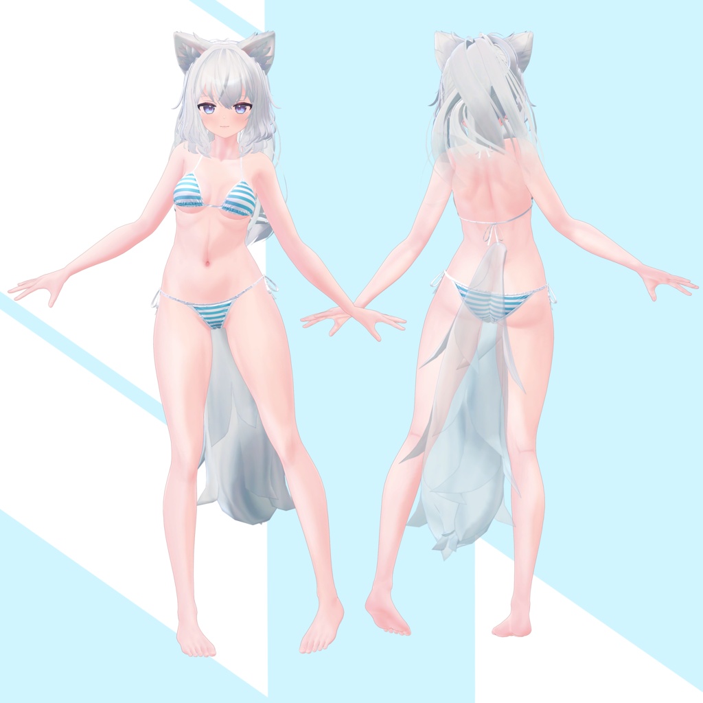 オリジナル3Dモデル「愛狼 -Melow-」#Melow_3D