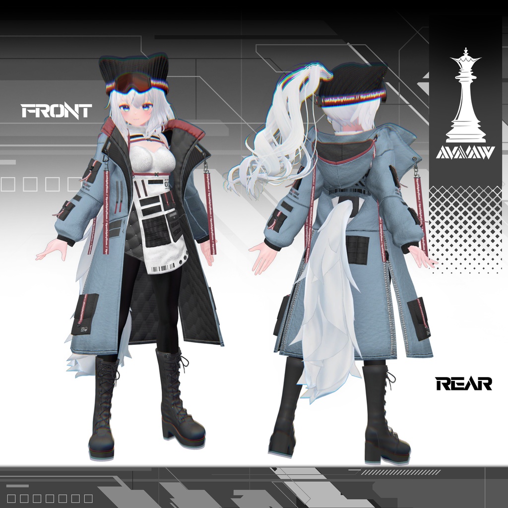 オリジナル3Dモデル「愛狼 -Melow-」#Melow_3D