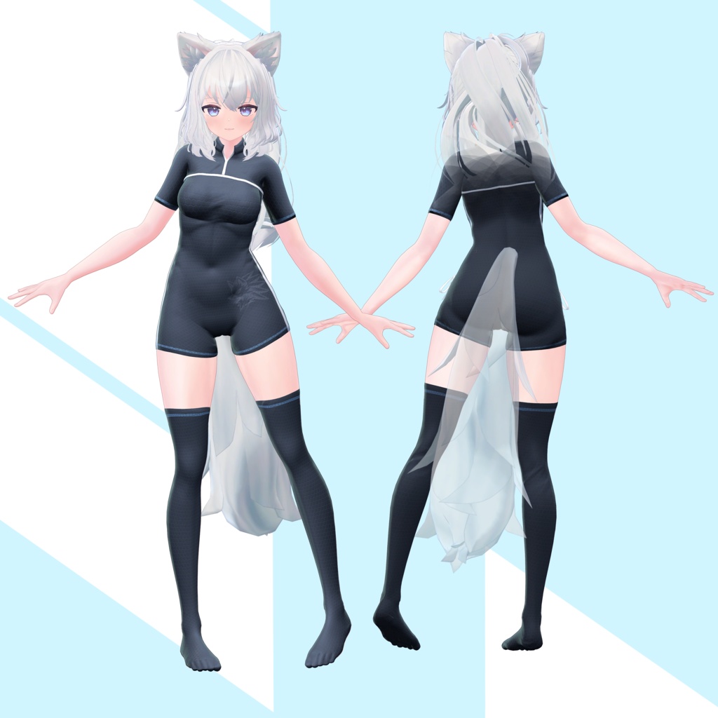 オリジナル3Dモデル「愛狼 -Melow-」#Melow_3D