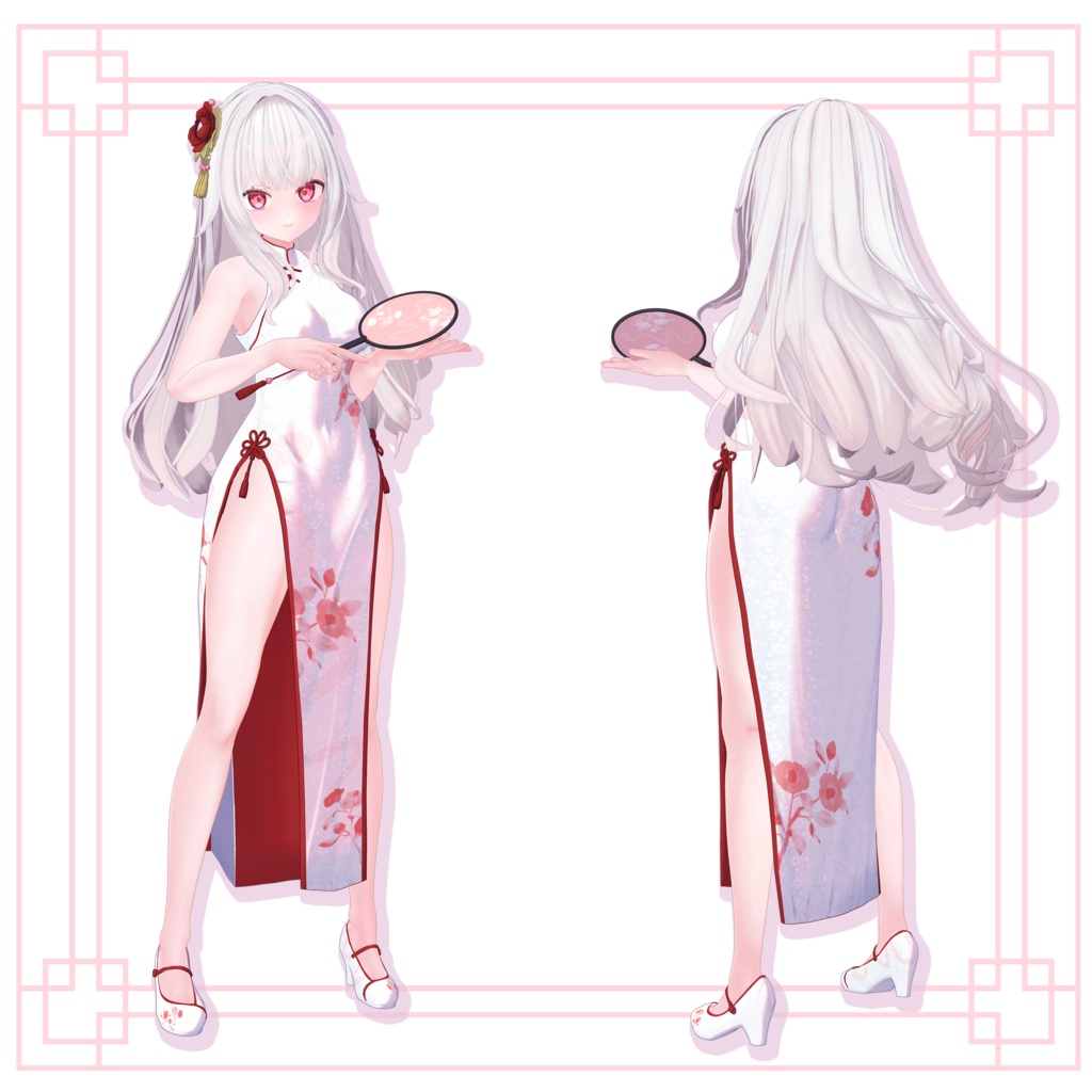 蛇と華のチャイナドレス #AVAKIN共通素体