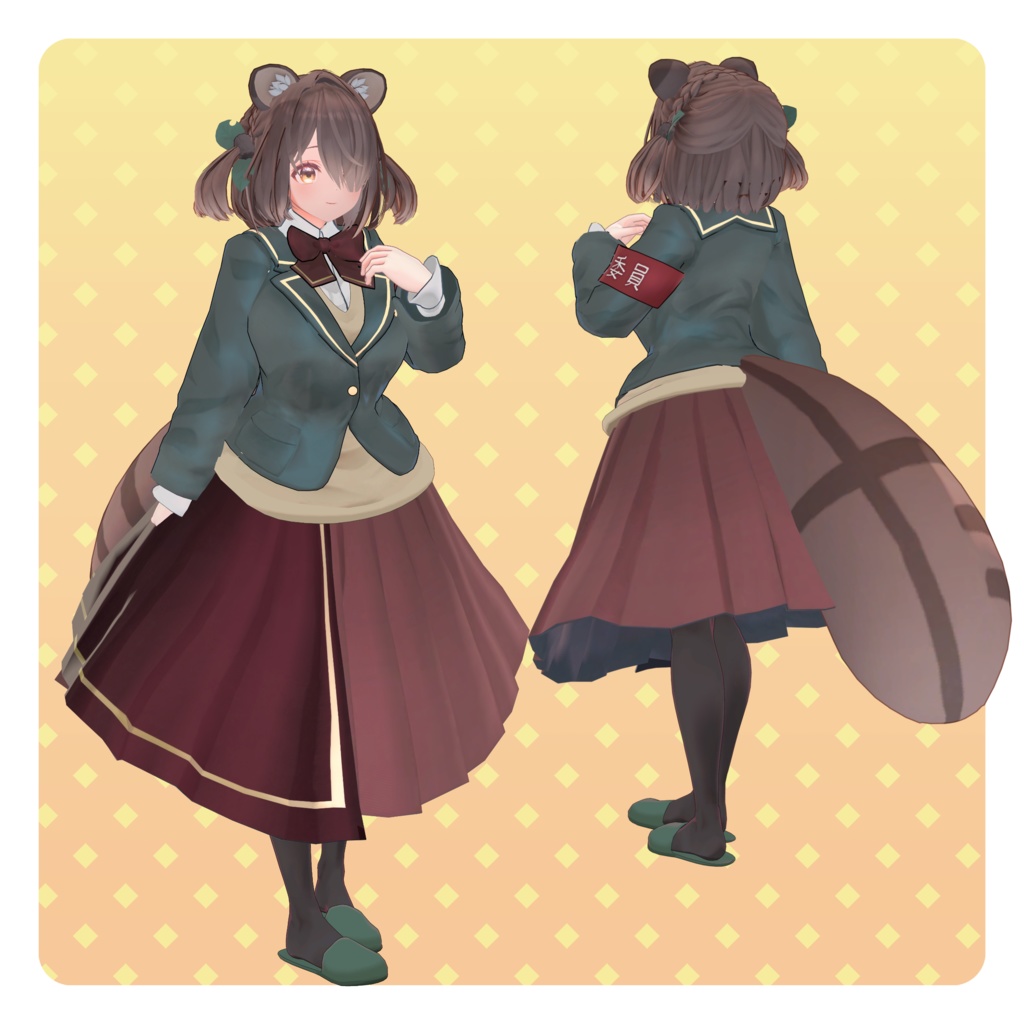 オリジナル3Dモデル「狸晴 -Riharu-」#Riharu_3D