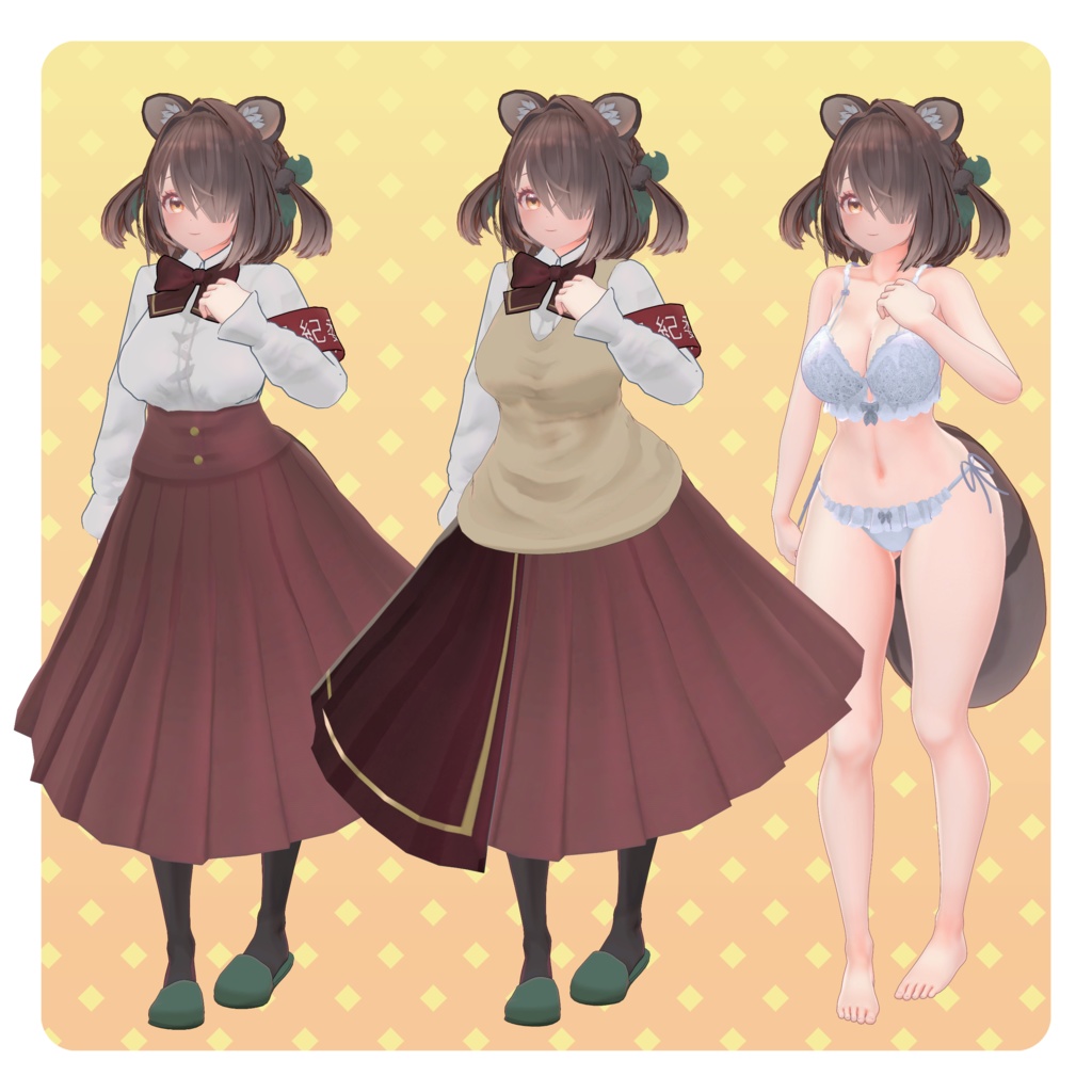 オリジナル3Dモデル「狸晴 -Riharu-」#Riharu_3D