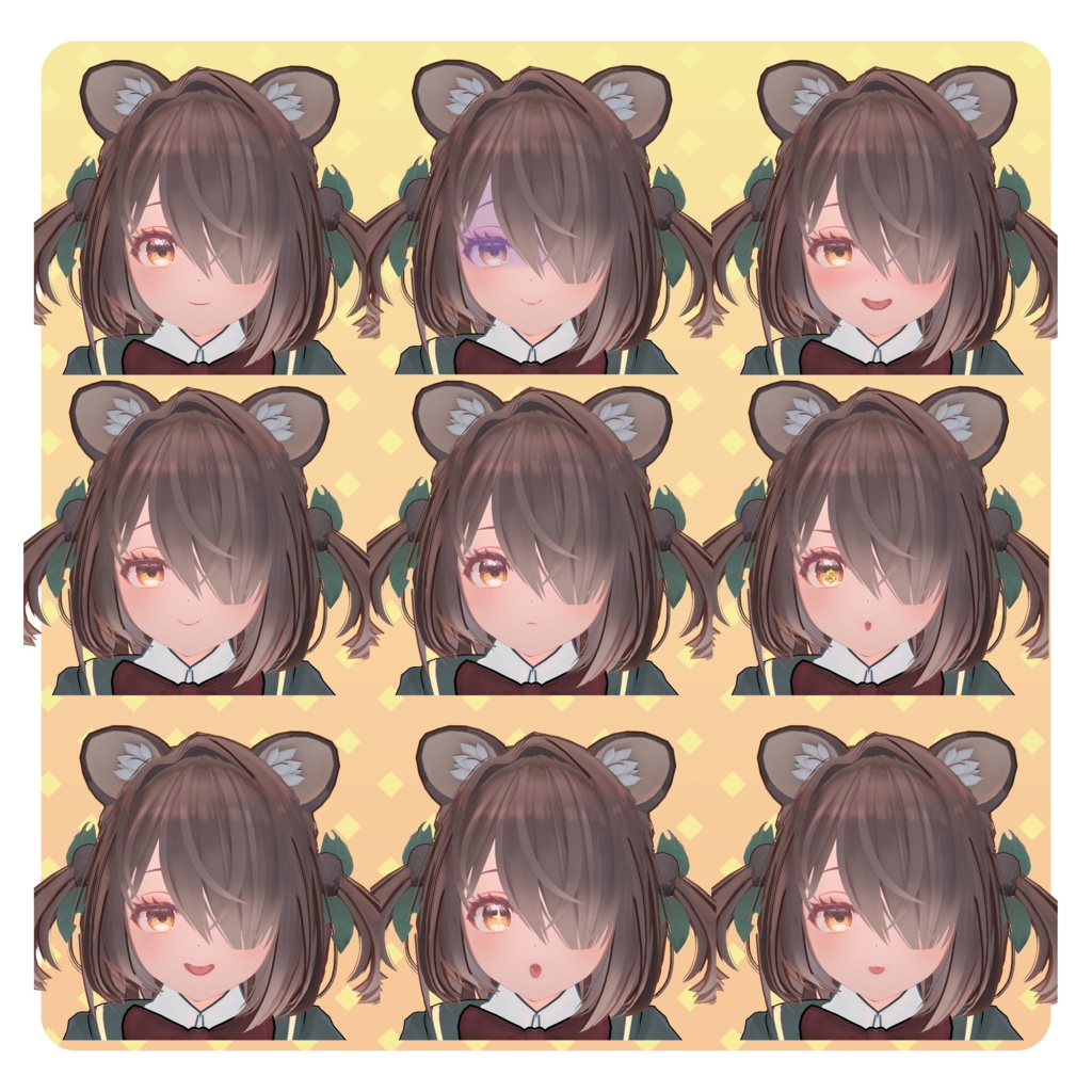 オリジナル3Dモデル「狸晴 -Riharu-」#Riharu_3D