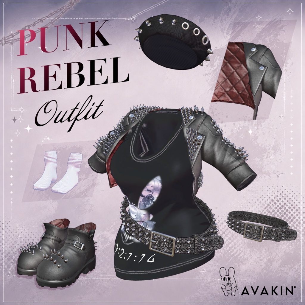 PUNK REBEL Outfit for NIBAN Body
