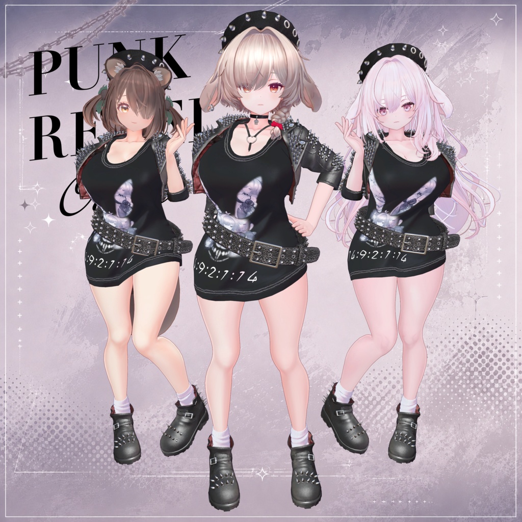 PUNK REBEL Outfit for NIBAN Body