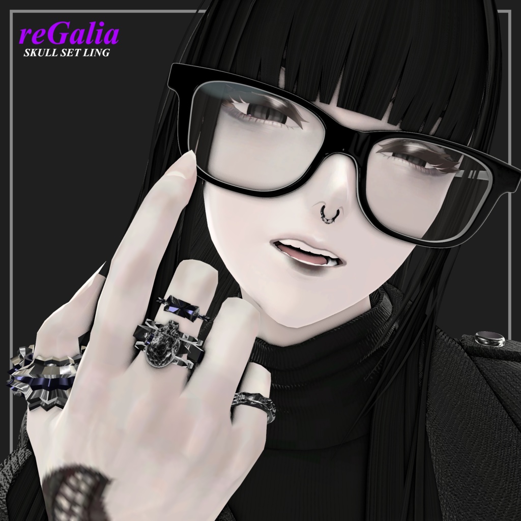 【期間限定無料配布】 - Thanatos 5set Ring - 【VRC想定】
