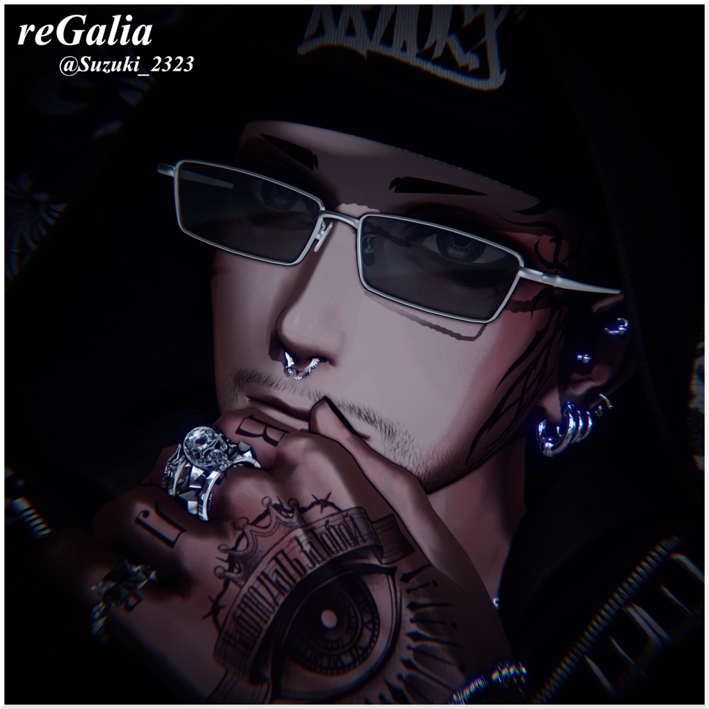【期間限定無料配布】 - Thanatos 5set Ring - 【VRC想定】