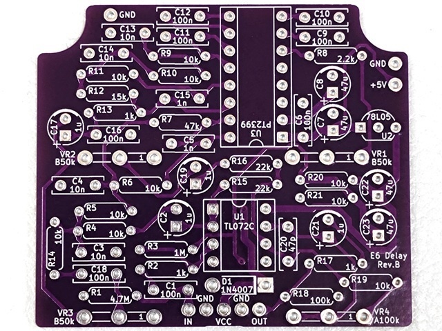 E6 Delay 自作用基板