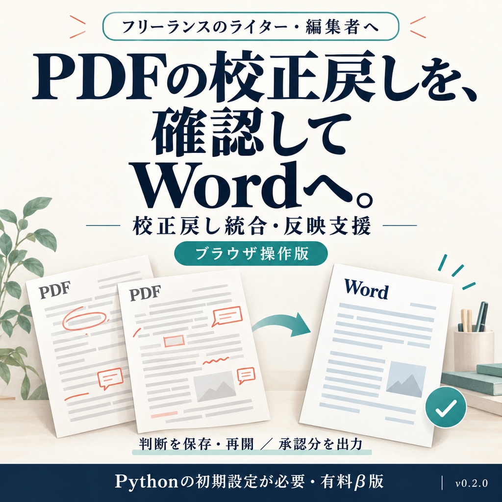 校正戻し統合・反映支援｜固定サンプル（無料）
