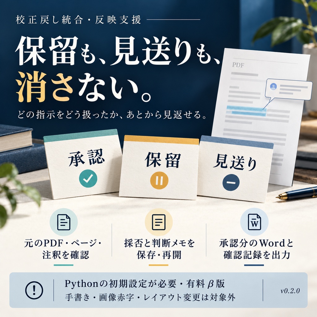 校正戻し統合・反映支援|固定サンプル(有料)