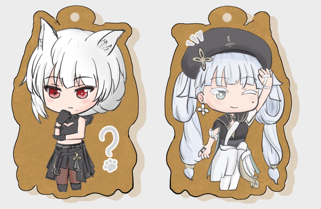 散華＆今汐 ウッドキーホルダー