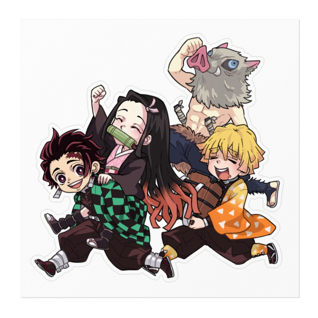 【鬼滅の刃】かまぼこ隊 ステッカー