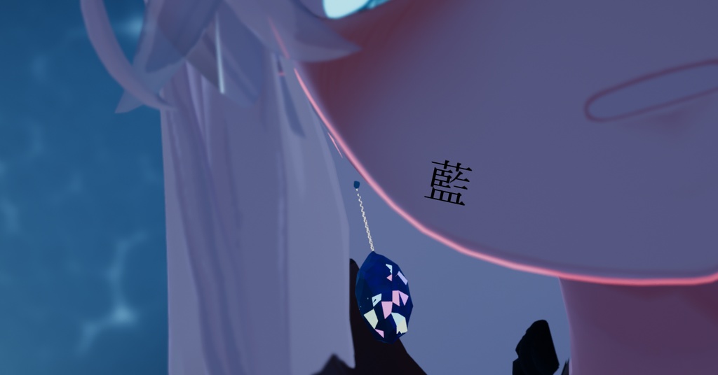 【VRChat想定】Gemstone earrings【ピアス】