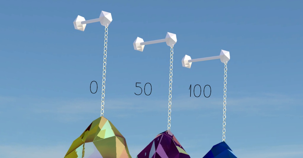 【VRChat想定】Gemstone earrings【ピアス】