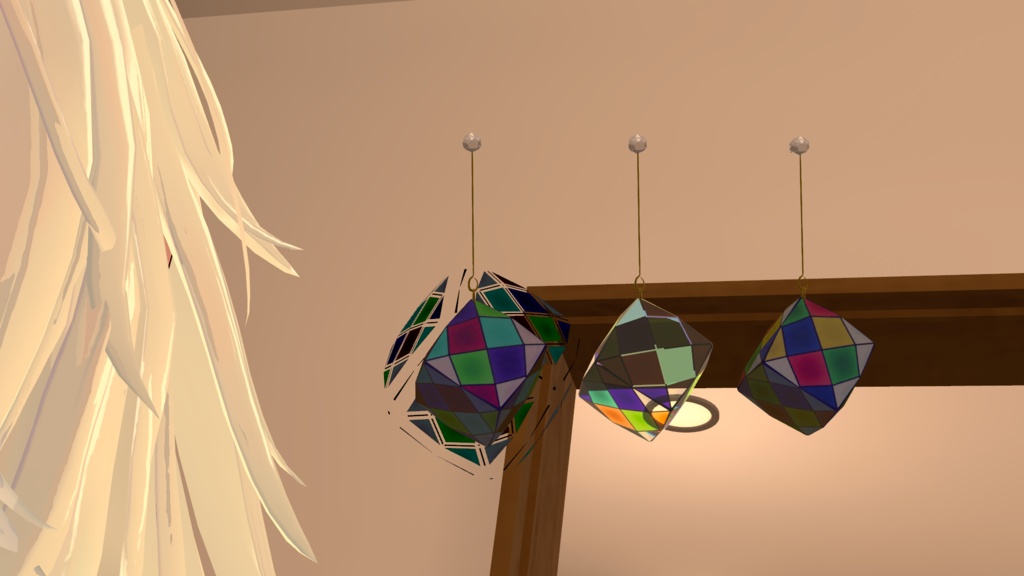 【VRChat想定】Stained glass【ピアス】