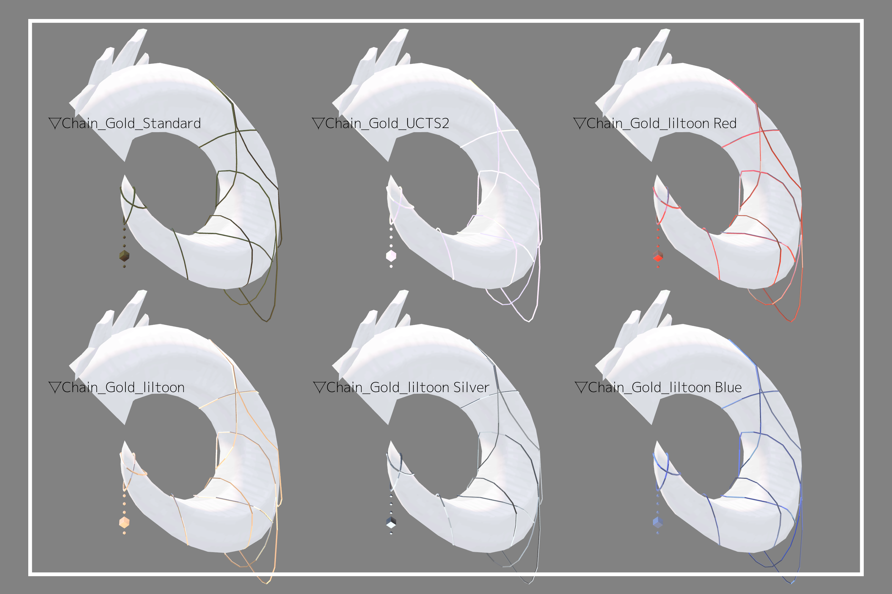 【VRChat想定】Horn gold thread【メリノ用アクセサリー】 - Pokara_shop - BOOTH