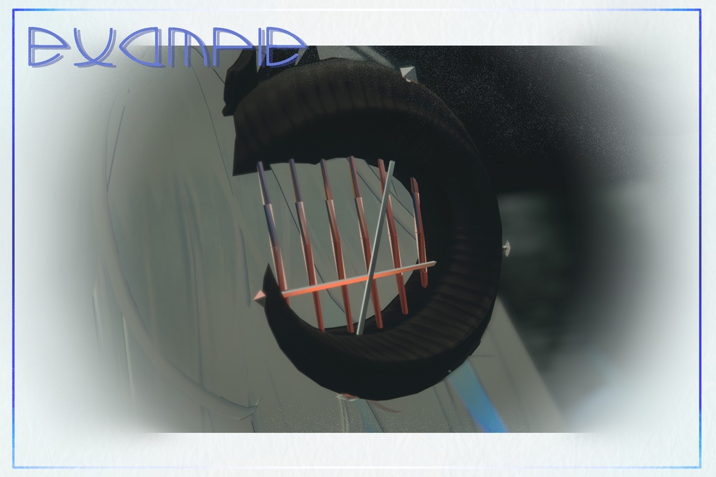 【VRChat想定】Horn industrial Piace【メリノ用アクセサリー】