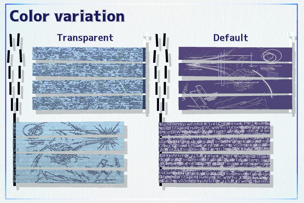 【VRChat想定】Four fingers【ピアス】