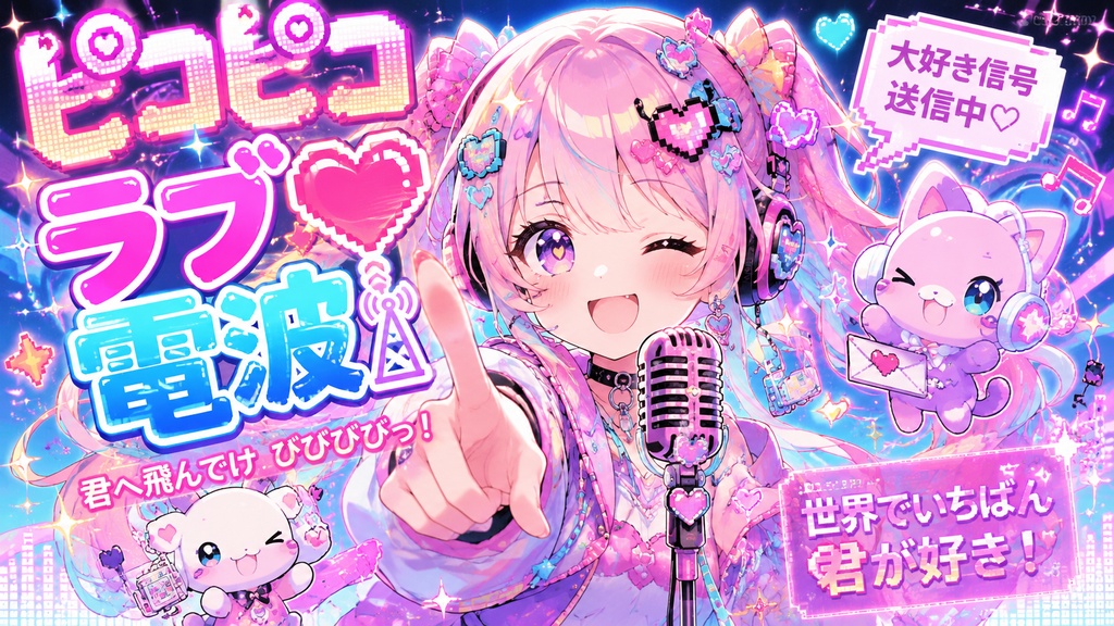 [AI作曲・フリーBGM] ピコピコ♡ラブ電波