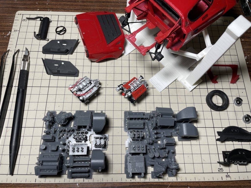 1/24 Dino V6 エンジン Ver.2(最新版)(H社 Lancia Stratos対応)