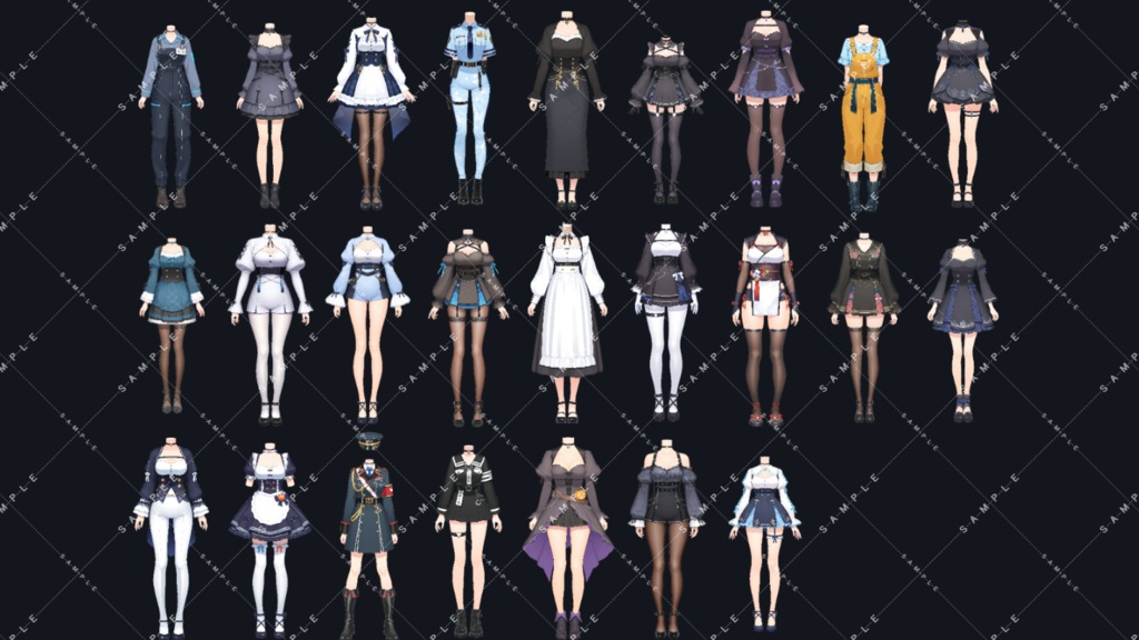 【立ち絵素材】コスプレ立ち絵 vol1 125種類