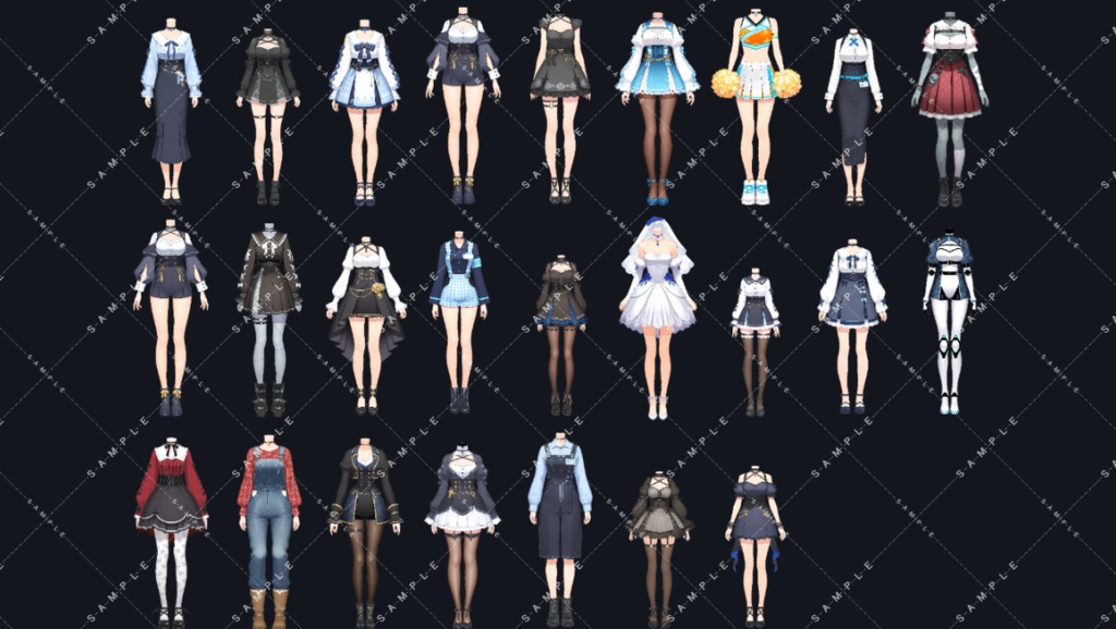 【立ち絵素材】コスプレ立ち絵 vol1 125種類