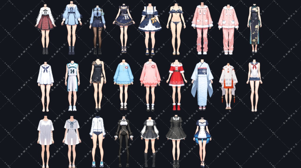 【立ち絵素材】コスプレ立ち絵 vol1 125種類