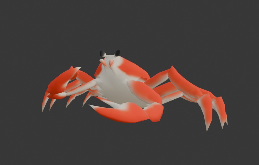 3Dカニモデル モーション付き