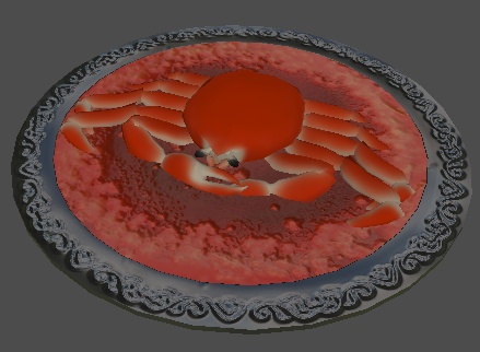 3Dカニモデル モーション付き